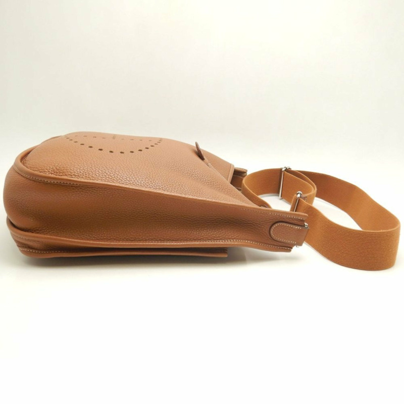 愛馬仕 Evelyne 3GM 單肩包，Togo 皮革，金色，女士，253633-6