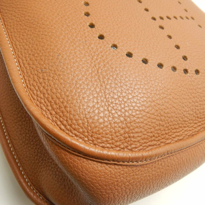 愛馬仕 Evelyne 3GM 單肩包，Togo 皮革，金色，女士，253633-8