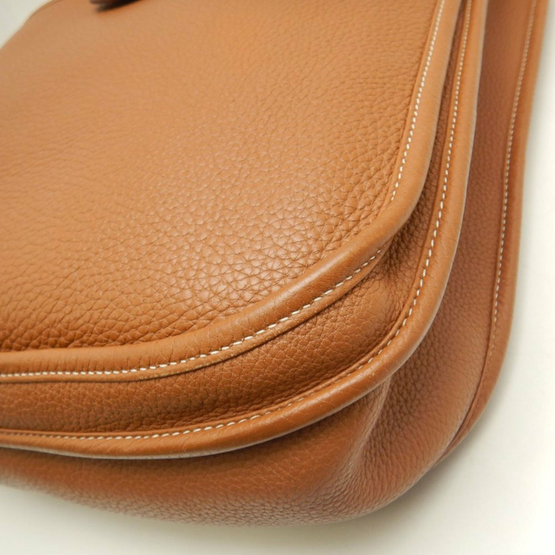 愛馬仕 Evelyne 3GM 單肩包，Togo 皮革，金色，女士，253633-11