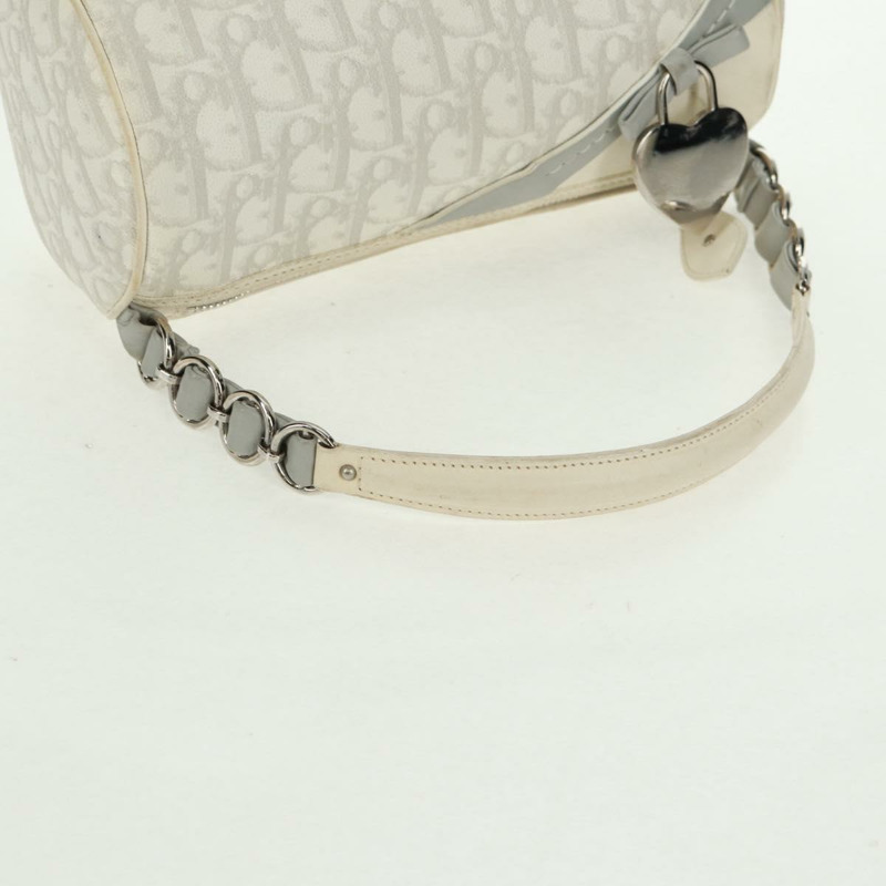 【日本直送】Christian Dior Trotter帆布浪漫手袋 PVC 白色銀色 正品 168346V-6