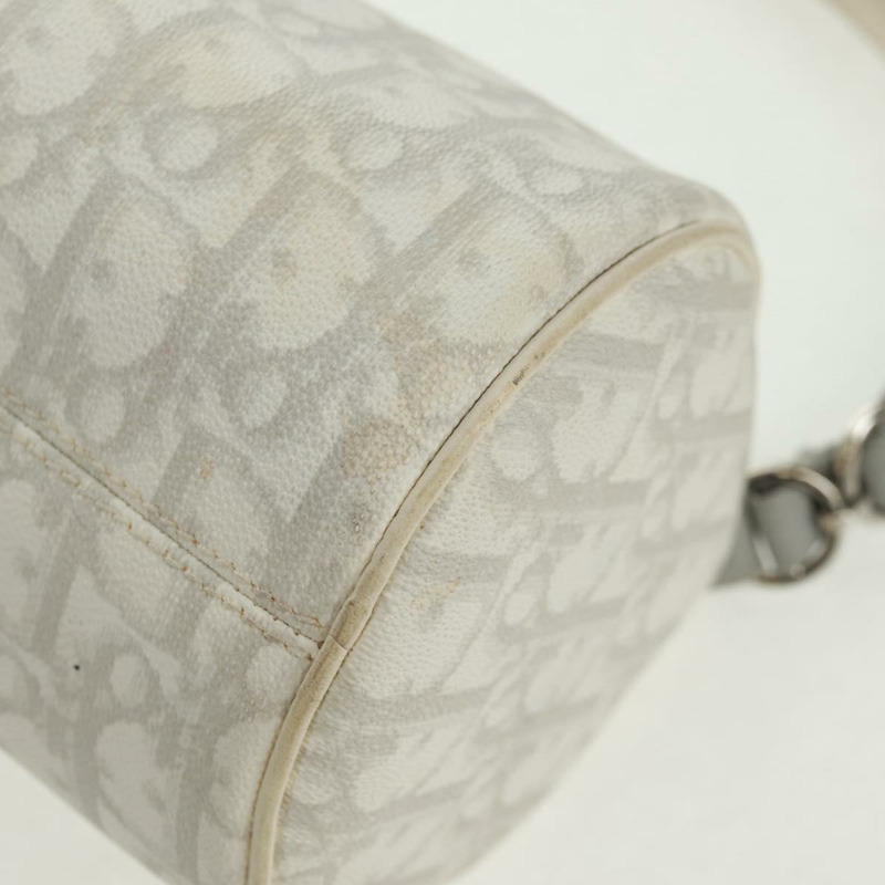 【日本直送】Christian Dior Trotter帆布浪漫手袋 PVC 白色銀色 正品 168346V-11