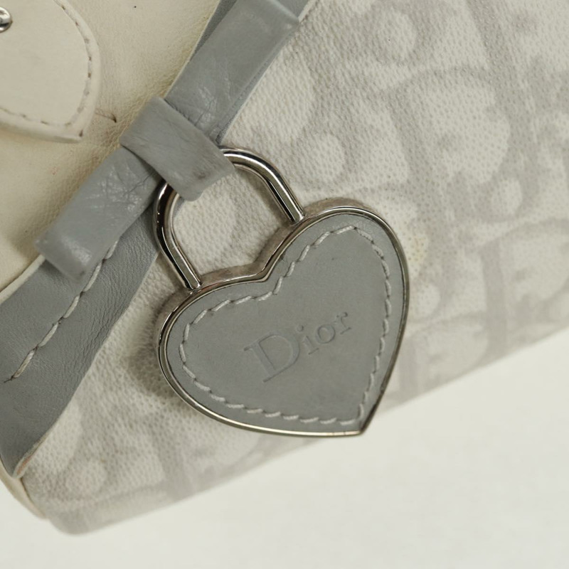 【日本直送】Christian Dior Trotter帆布浪漫手袋 PVC 白色銀色 正品 168346V-14