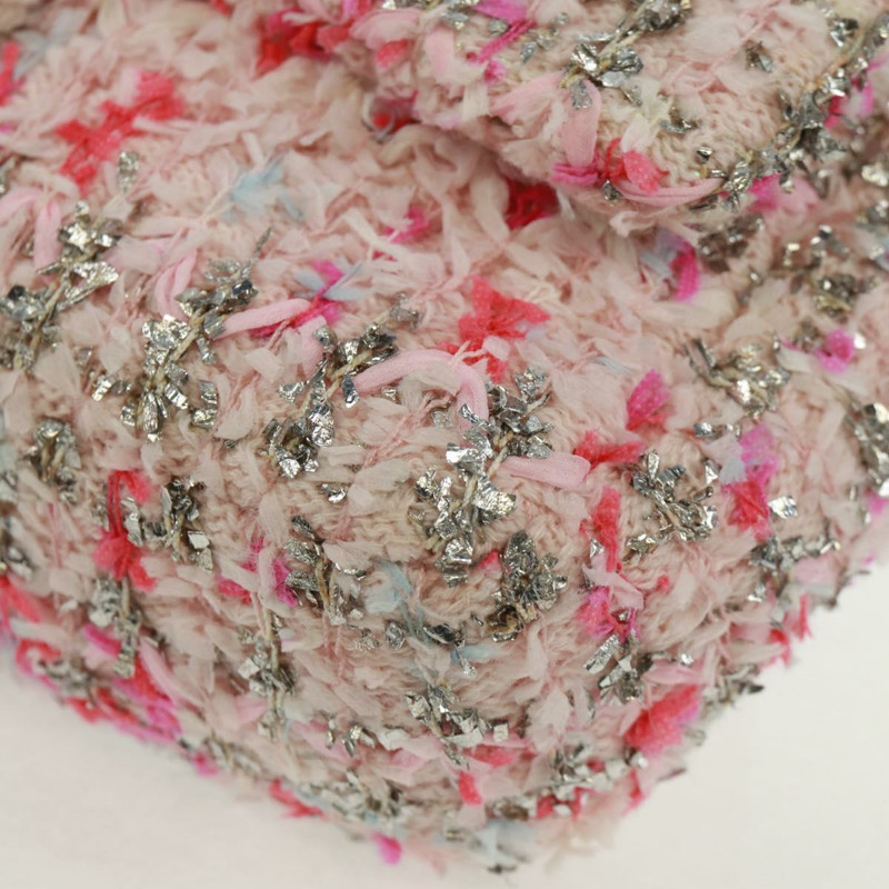 【日本直送】香奈兒單蓋25鏈條肩背包，斜紋軟呢粉紅銀色雙C標誌，正品編號160987SAM-10