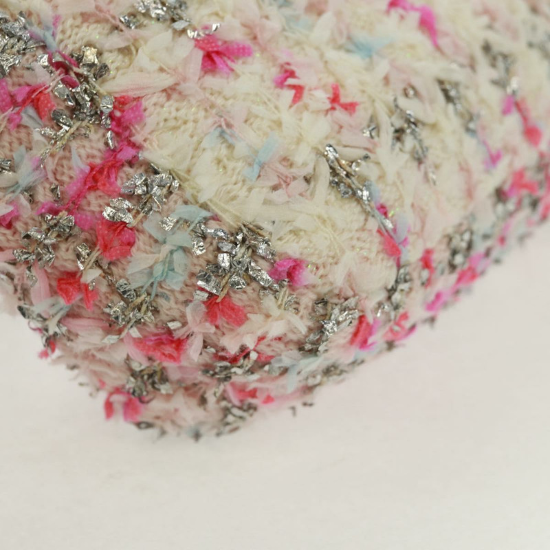 【日本直送】香奈兒單蓋25鏈條肩背包，斜紋軟呢粉紅銀色雙C標誌，正品編號160987SAM-11