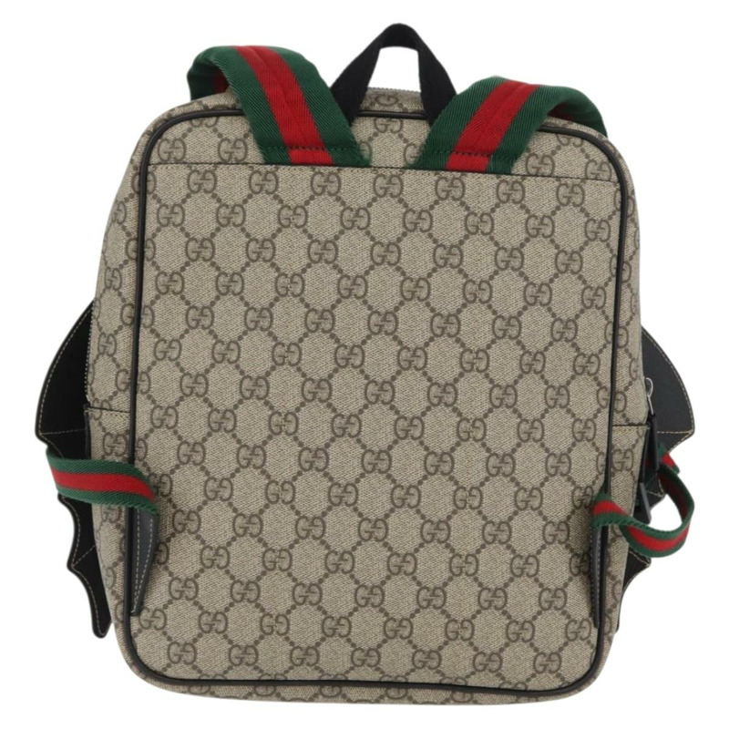 【日本直送】GUCCI GG Supreme 雙肩包 PVC 米色 銀色 正品 154160A-2