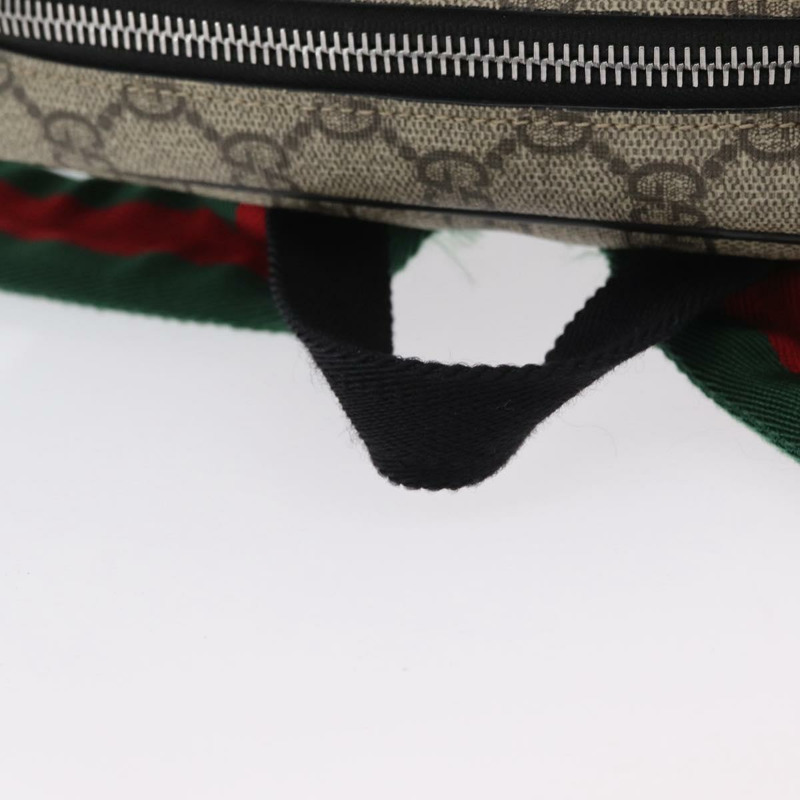 【日本直送】GUCCI GG Supreme 雙肩包 PVC 米色 銀色 正品 154160A-6