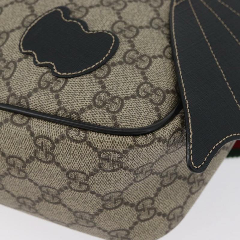 【日本直送】GUCCI GG Supreme 雙肩包 PVC 米色 銀色 正品 154160A-12