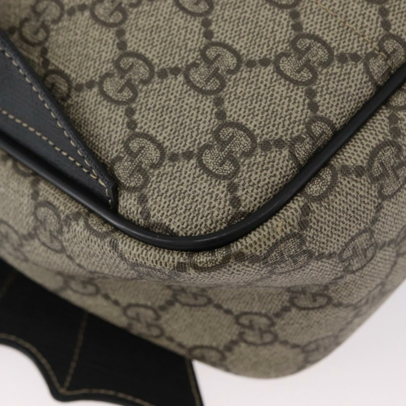 【日本直送】GUCCI GG Supreme 雙肩包 PVC 米色 銀色 正品 154160A-13