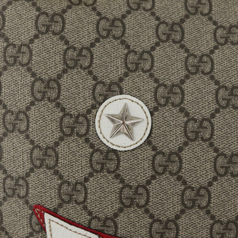 【日本直送】GUCCI GG Supreme 雙肩包 PVC 米色 銀色 正品 154160A-15