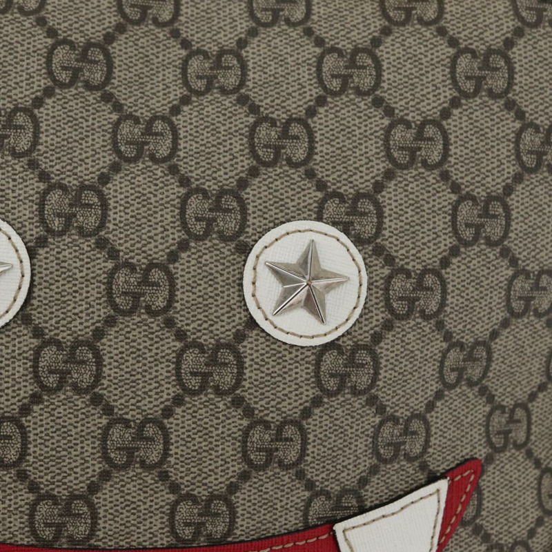 【日本直送】GUCCI GG Supreme 雙肩包 PVC 米色 銀色 正品 154160A-16