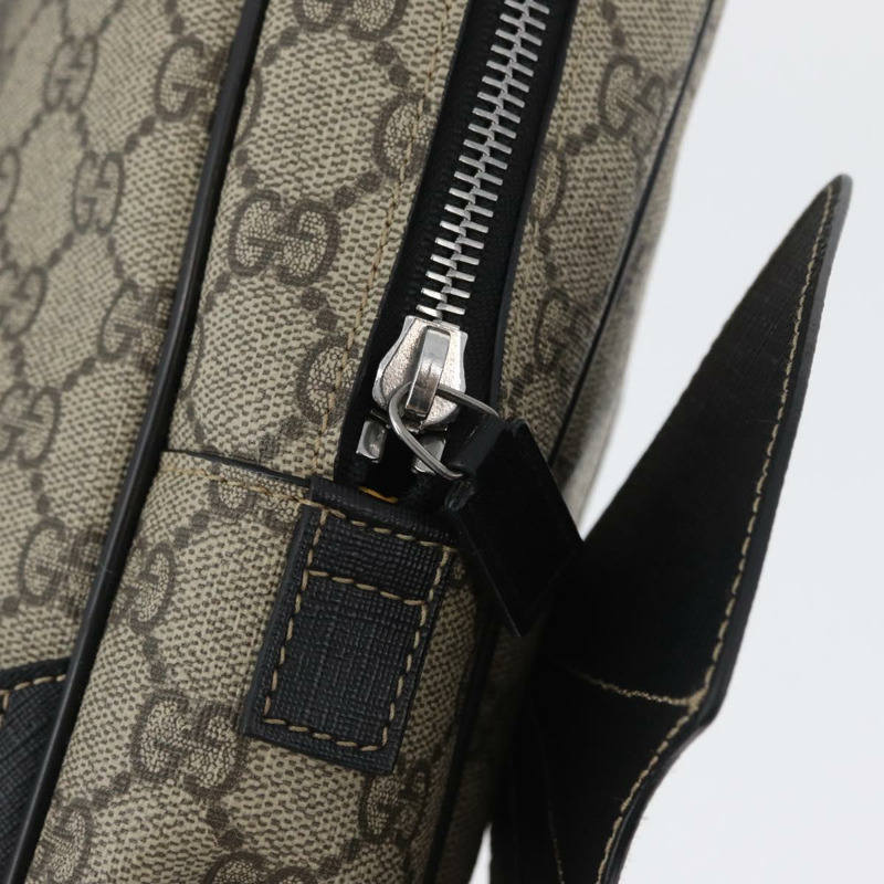 【日本直送】GUCCI GG Supreme 雙肩包 PVC 米色 銀色 正品 154160A-17