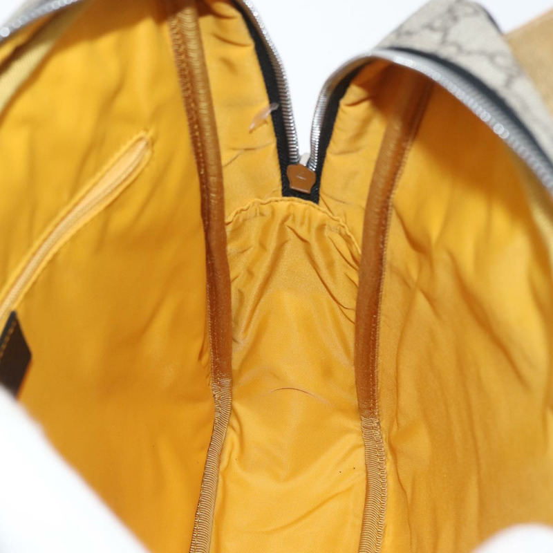 【日本直送】GUCCI GG Supreme 雙肩包 PVC 米色 銀色 正品 154160A-21