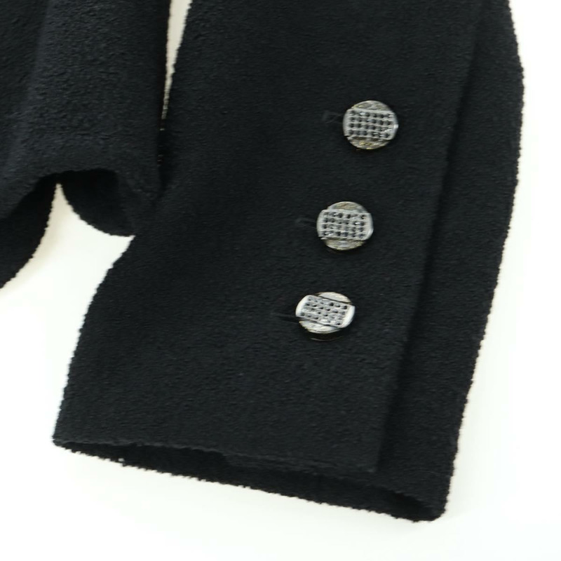 【日本直送】香奈兒黑色羊毛夾克，CC標誌，貨號158564M-6