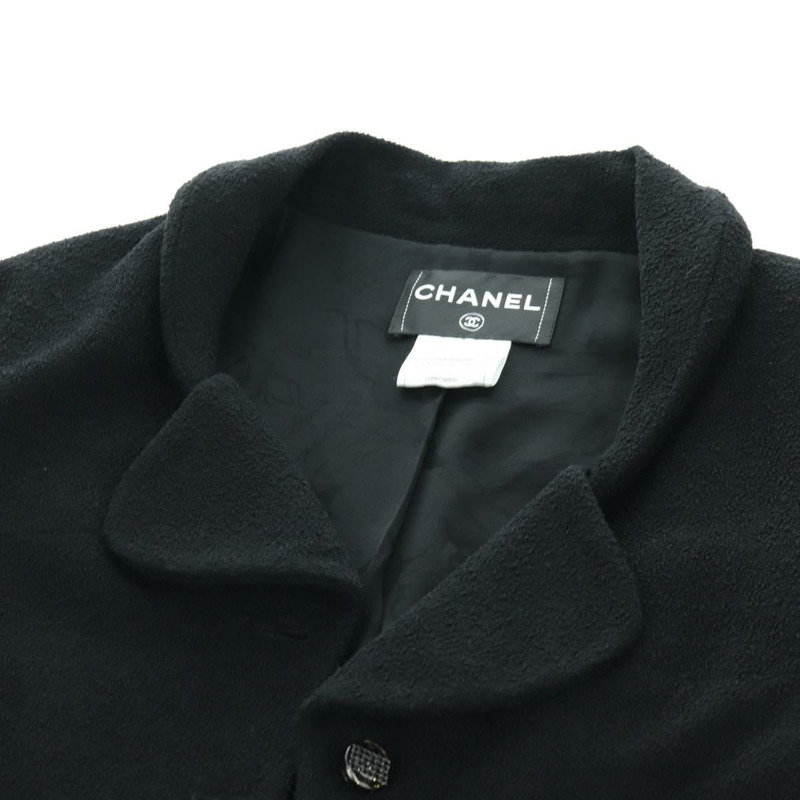 【日本直送】香奈兒黑色羊毛夾克，CC標誌，貨號158564M-7