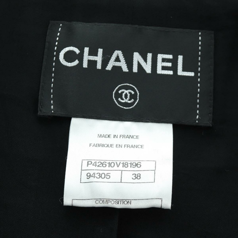 【日本直送】香奈兒黑色羊毛夾克，CC標誌，貨號158564M-8