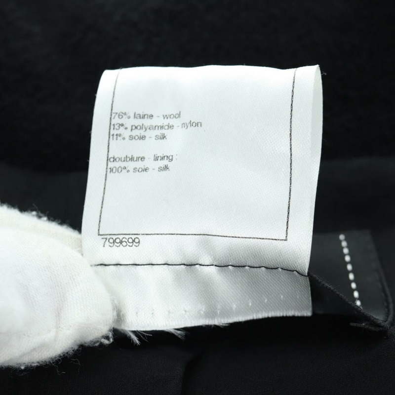 【日本直送】香奈兒黑色羊毛夾克，CC標誌，貨號158564M-9