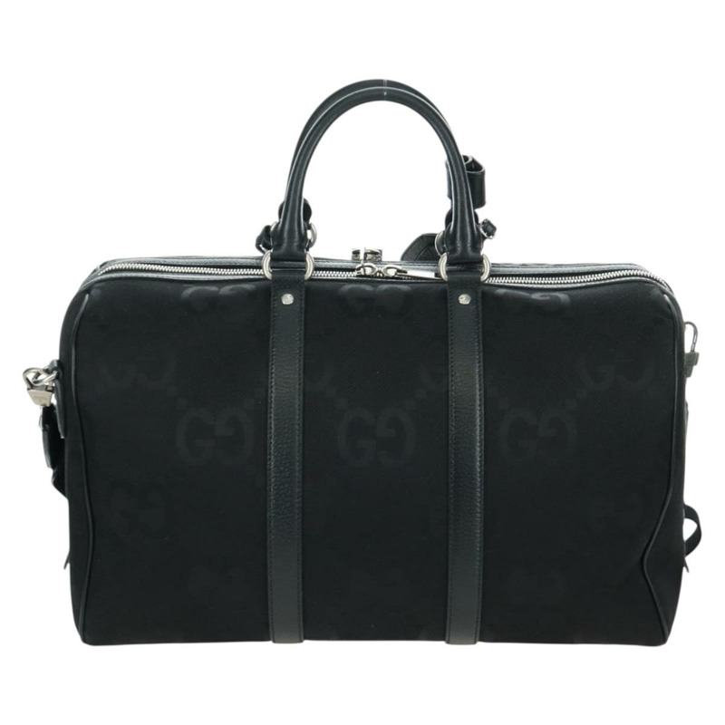 【日本直送】GUCCI GG帆布波士頓包 2way Black Silver 739581 Auth 171443SAM-2