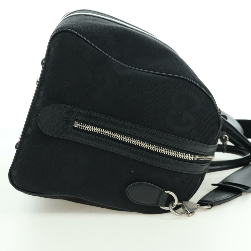 【日本直送】GUCCI GG帆布波士頓包 2way Black Silver 739581 Auth 171443SAM-4