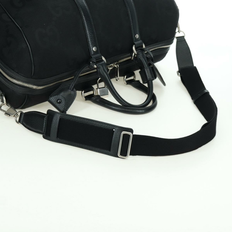 【日本直送】GUCCI GG帆布波士頓包 2way Black Silver 739581 Auth 171443SAM-8