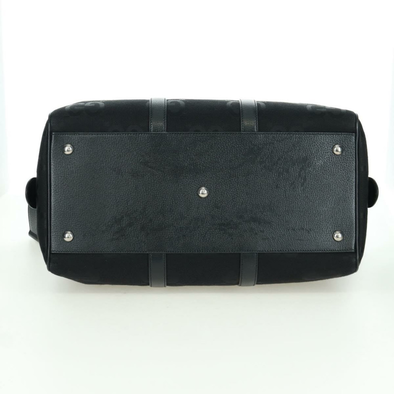 【日本直送】GUCCI GG帆布波士頓包 2way Black Silver 739581 Auth 171443SAM-12