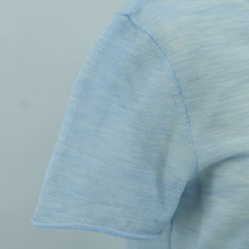 【日本直送】香奈兒針織短袖T卹，棉質，淺藍色，CC標誌，正品編號168330M-5