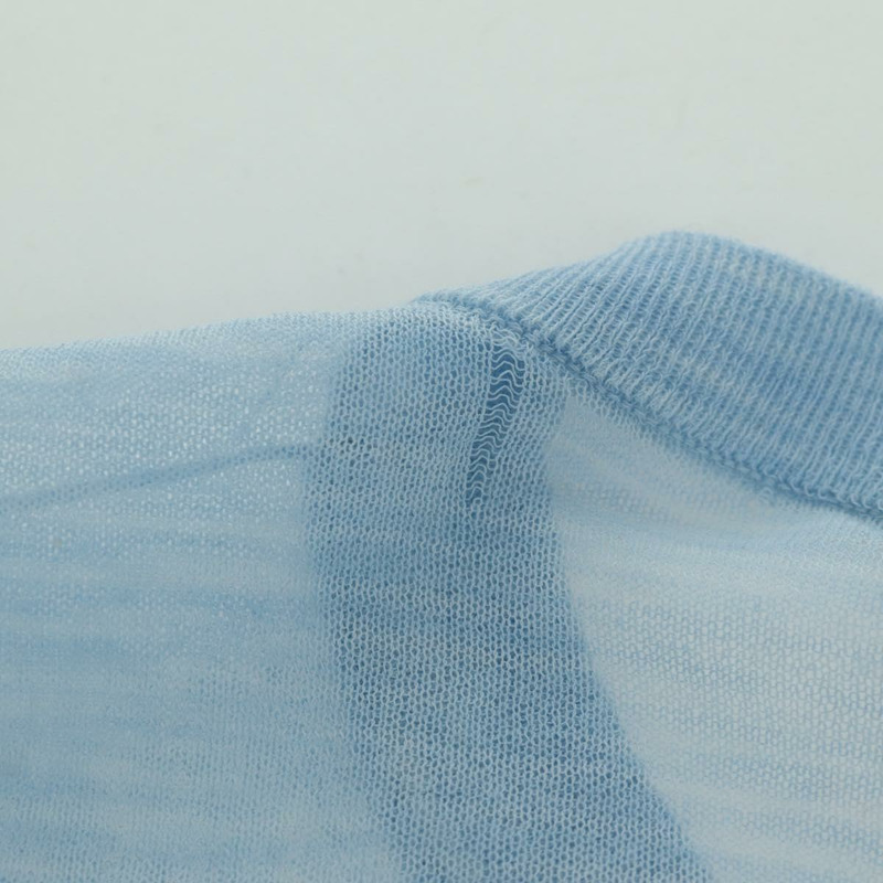 【日本直送】香奈兒針織短袖T卹，棉質，淺藍色，CC標誌，正品編號168330M-10