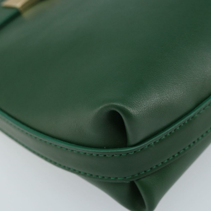 【日本直送】Salvatore Ferragamo Gancini 單肩包 皮革 綠色 金色 正品 ARZ415V-10