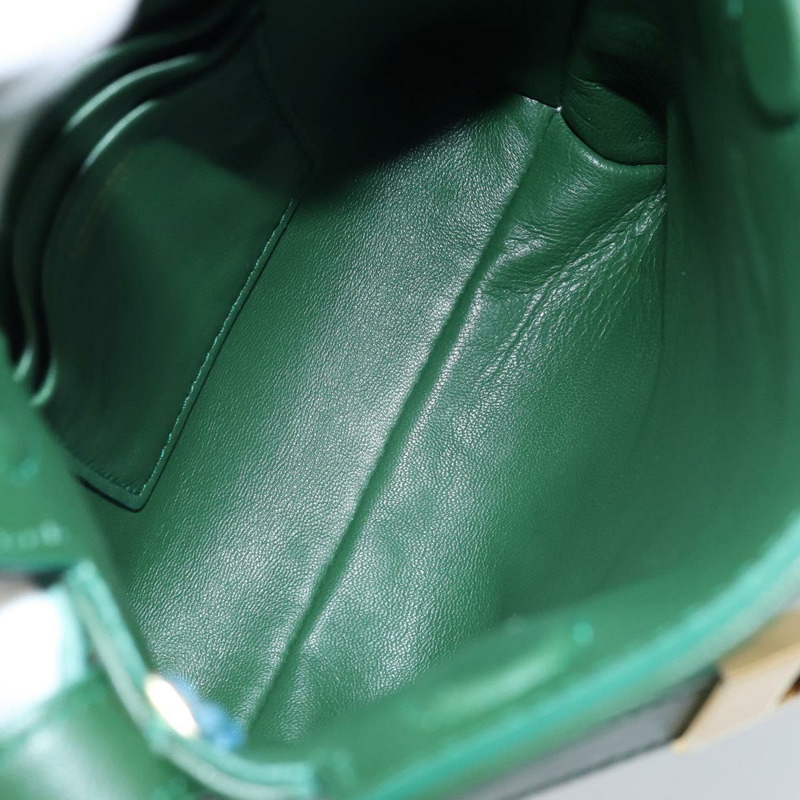 【日本直送】Salvatore Ferragamo Gancini 單肩包 皮革 綠色 金色 正品 ARZ415V-15