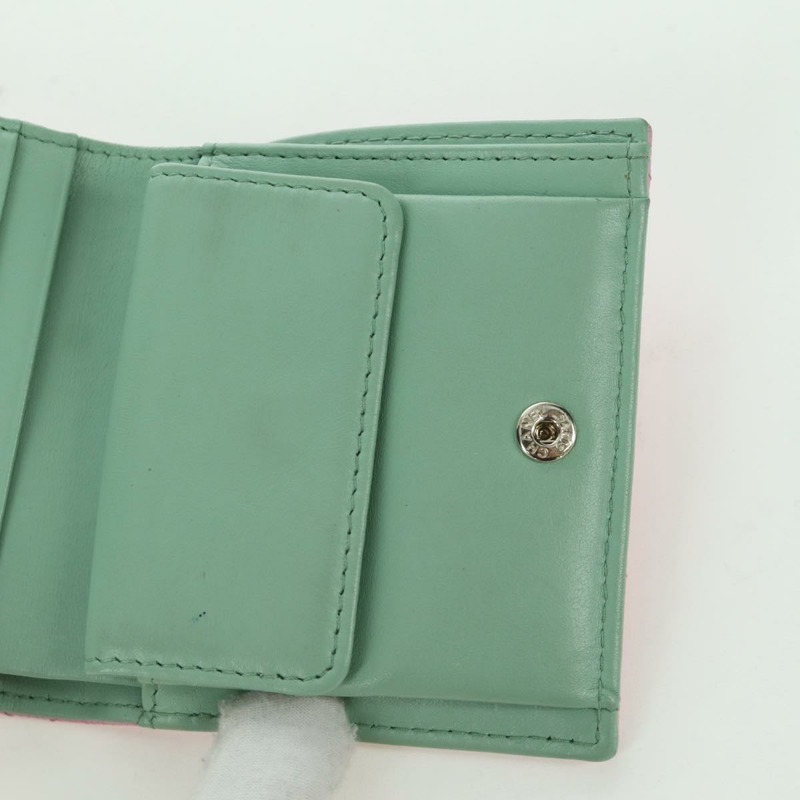 【日本直送】香奈兒 (CHANEL) Matelasse Compact 錢包 魚子醬皮粉紅色 CC Auth ARZ472M-15