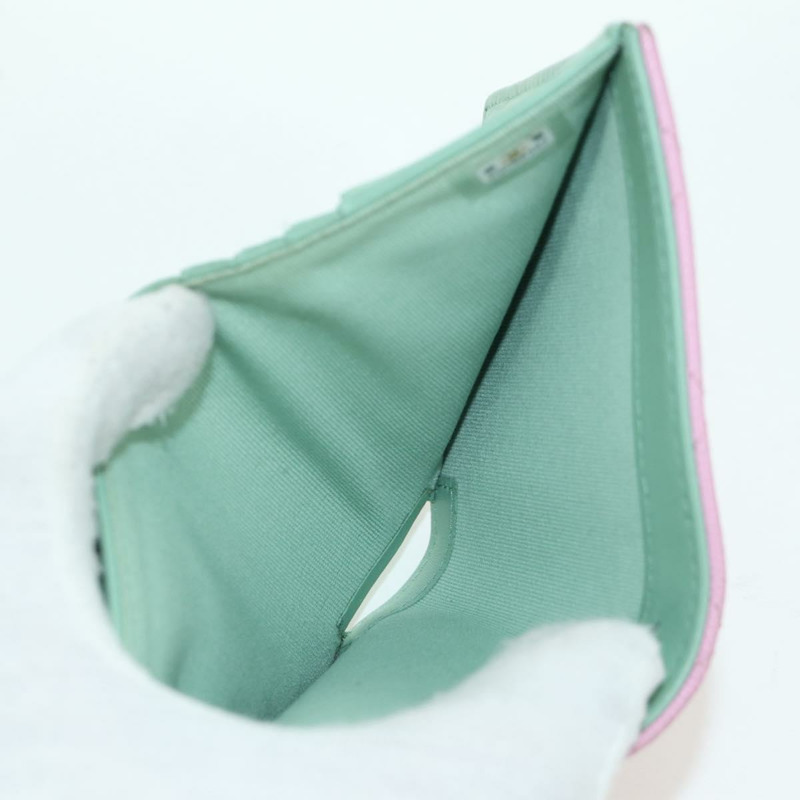 【日本直送】香奈兒 (CHANEL) Matelasse Compact 錢包 魚子醬皮粉紅色 CC Auth ARZ472M-17