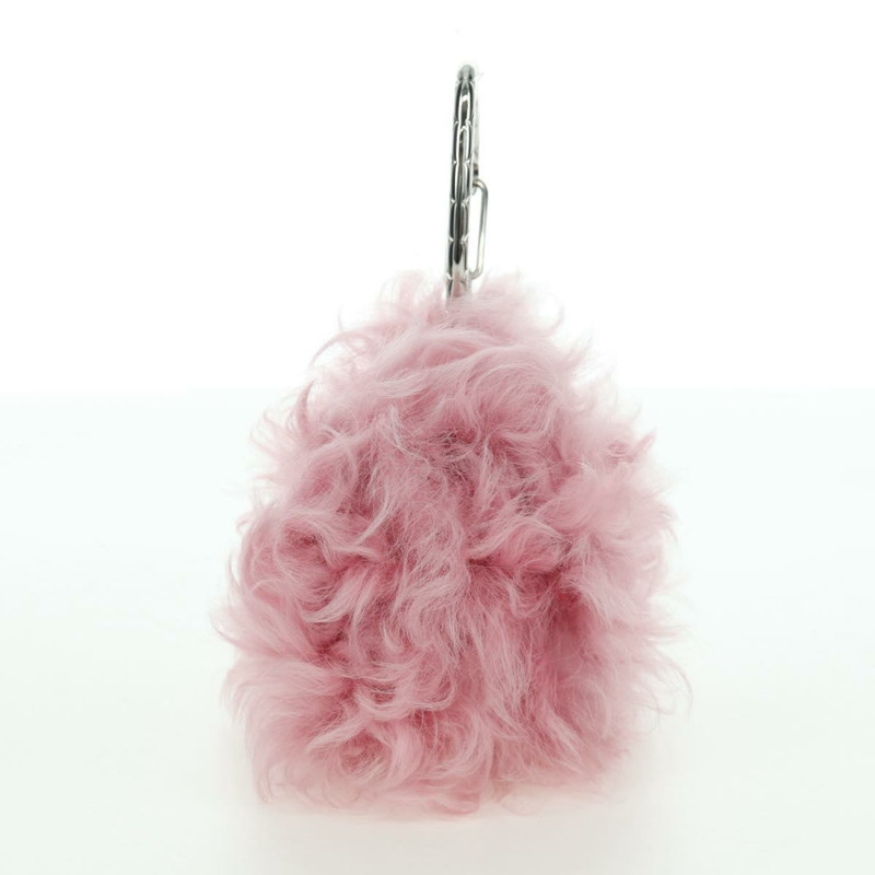 【日本直送】香奈兒粉紅銀色雙C標誌毛絨手拿包 ARZ032SAM-4