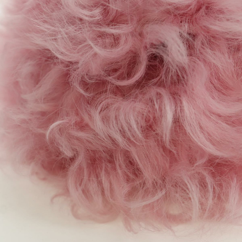 【日本直送】香奈兒粉紅銀色雙C標誌毛絨手拿包 ARZ032SAM-10