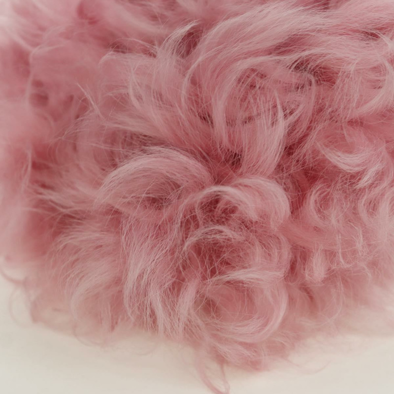 【日本直送】香奈兒粉紅銀色雙C標誌毛絨手拿包 ARZ032SAM-12