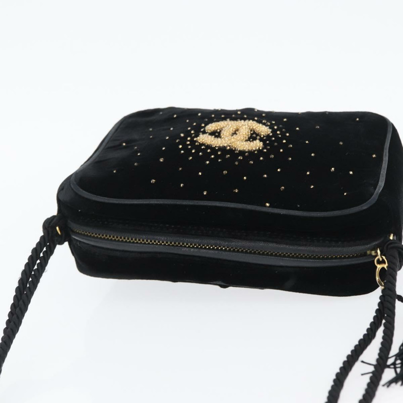 【日本直送】香奈兒黑色金CC雙C單背包 ARZ008SAV-5