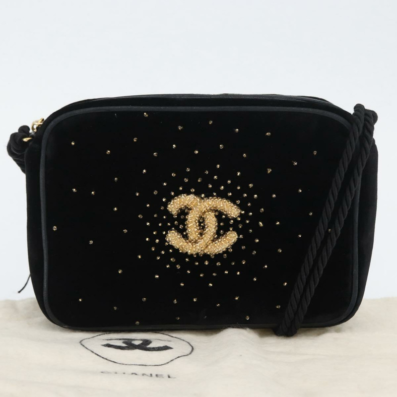 【日本直送】香奈兒黑色金CC雙C單背包 ARZ008SAV-23