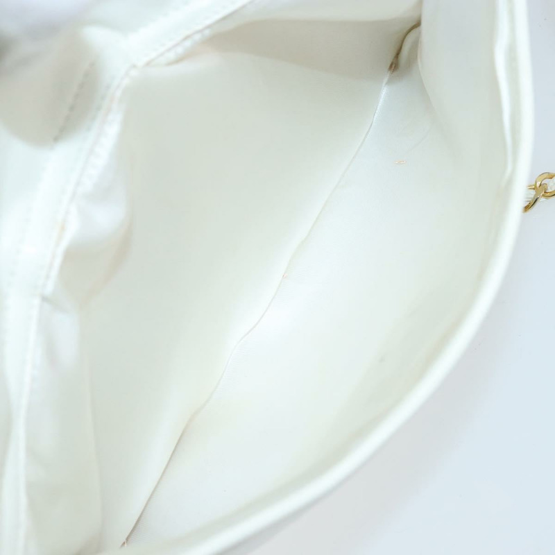 【日本直送】香奈兒 Matelasse 羊皮單肩包 白金 CC Auth mr2140A-21