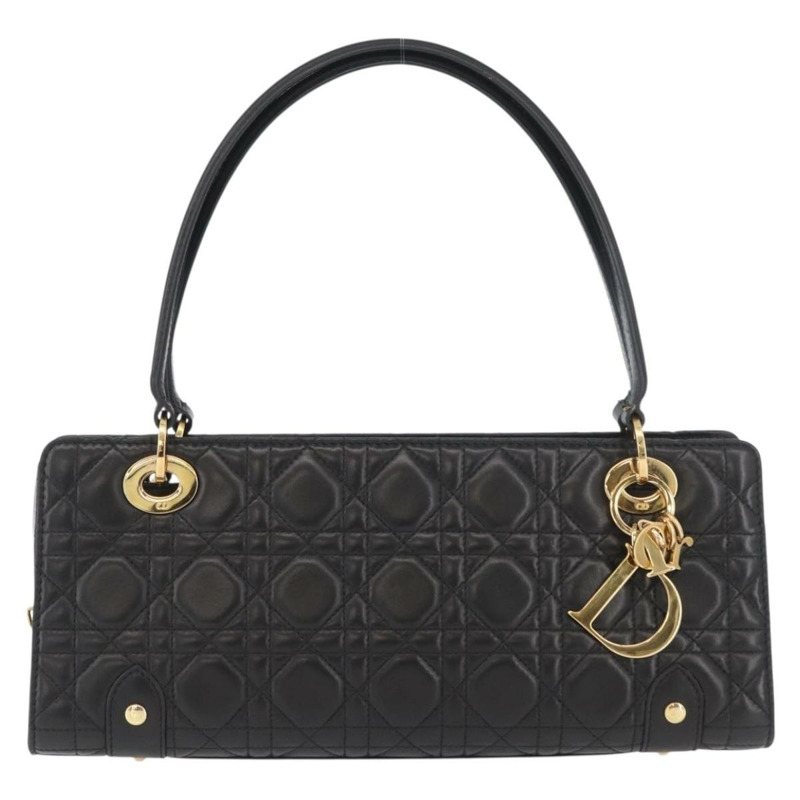 【日本直送】Christian Dior Canage 黑色金色皮革肩背包 正品 BSZ401SAV-1