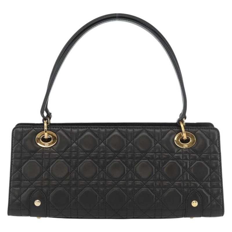 【日本直送】Christian Dior Canage 黑色金色皮革肩背包 正品 BSZ401SAV-2