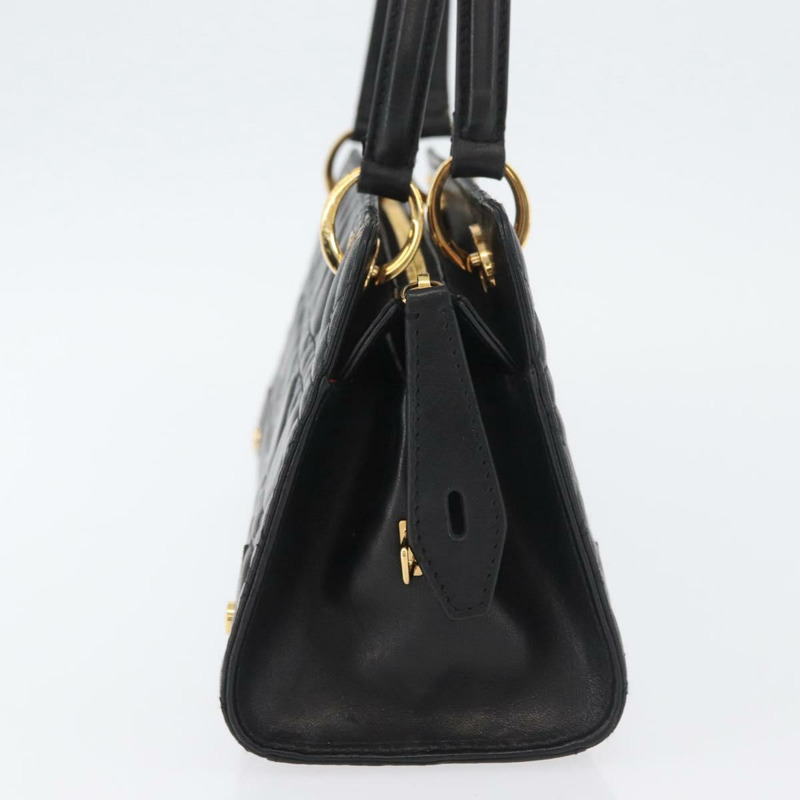 【日本直送】Christian Dior Canage 黑色金色皮革肩背包 正品 BSZ401SAV-4