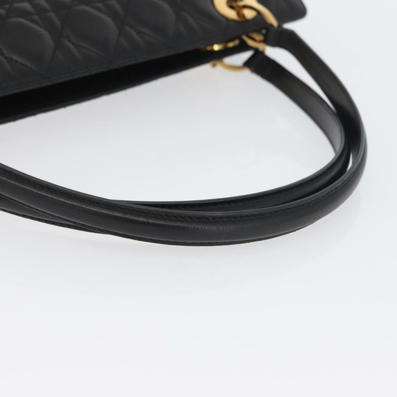 【日本直送】Christian Dior Canage 黑色金色皮革肩背包 正品 BSZ401SAV-6