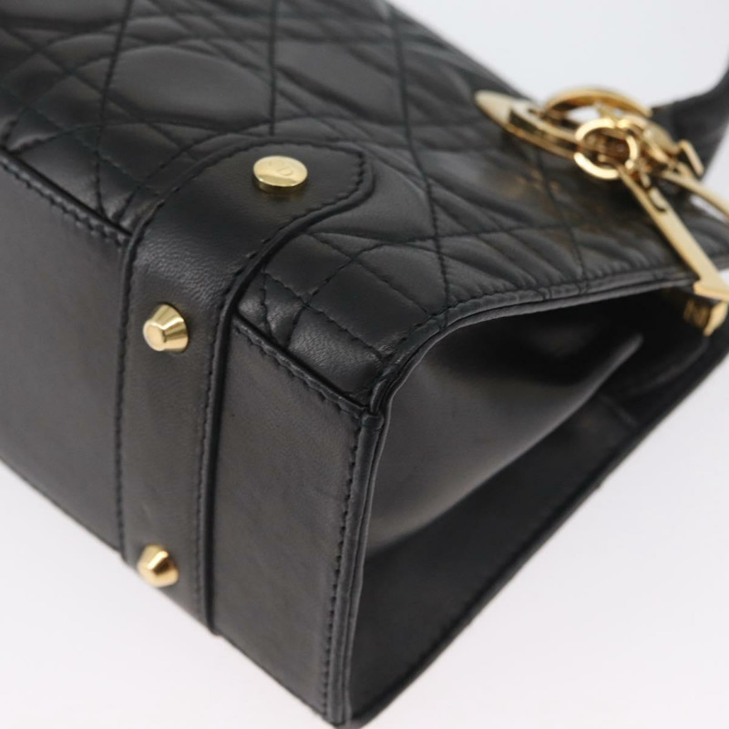 【日本直送】Christian Dior Canage 黑色金色皮革肩背包 正品 BSZ401SAV-12