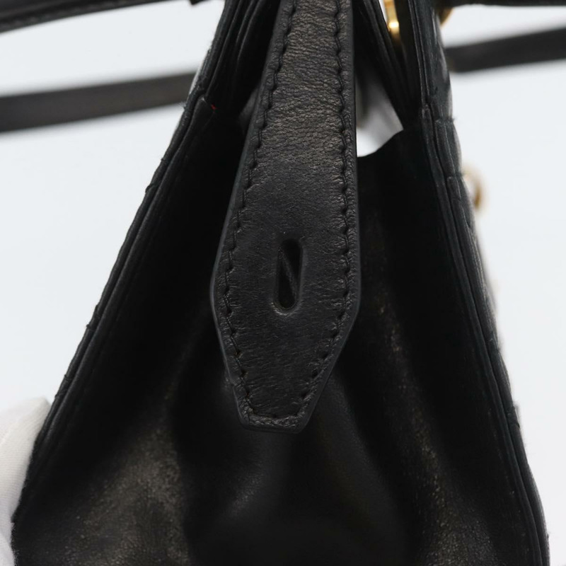 【日本直送】Christian Dior Canage 黑色金色皮革肩背包 正品 BSZ401SAV-15