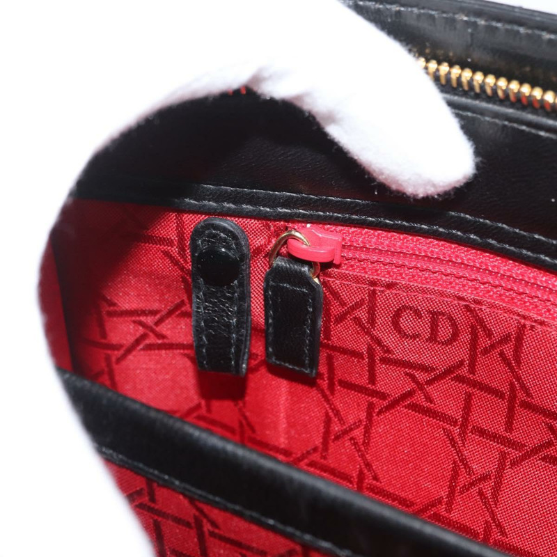 【日本直送】Christian Dior Canage 黑色金色皮革肩背包 正品 BSZ401SAV-23