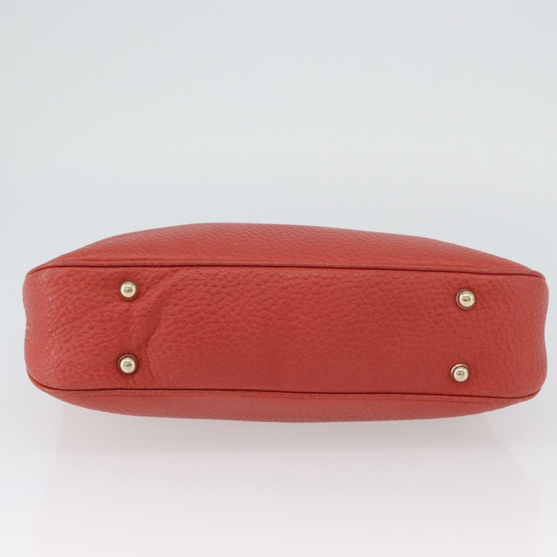 【日本直送】GUCCI 竹節手提包 皮革 紅色 金色 001 1705 1638 正品 BSZ287V-8