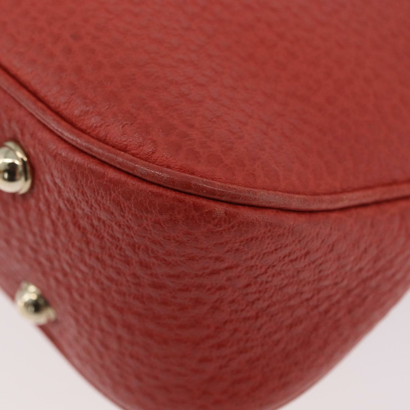 【日本直送】GUCCI 竹節手提包 皮革 紅色 金色 001 1705 1638 正品 BSZ287V-10
