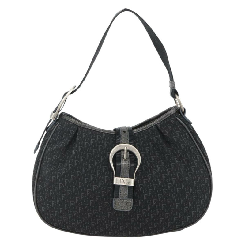 【日本直送】Christian Dior Trotter帆布肩背包 黑色銀色 正品 BSZ280SAV-1