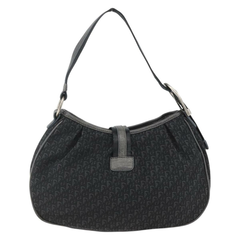 【日本直送】Christian Dior Trotter帆布肩背包 黑色銀色 正品 BSZ280SAV-2