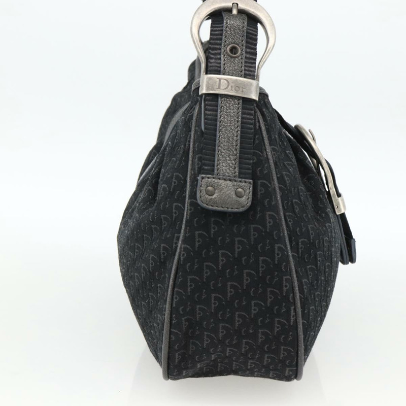 【日本直送】Christian Dior Trotter帆布肩背包 黑色銀色 正品 BSZ280SAV-3