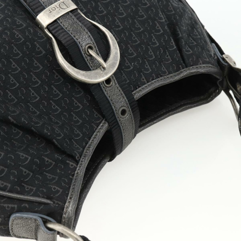 【日本直送】Christian Dior Trotter帆布肩背包 黑色銀色 正品 BSZ280SAV-5