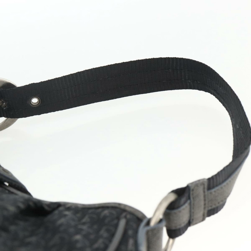 【日本直送】Christian Dior Trotter帆布肩背包 黑色銀色 正品 BSZ280SAV-7